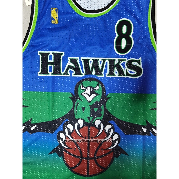 Camiseta Atlanta Hawks Steve Smith #8 Mitchell & Ness 1996-97 Verde
